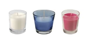 Bougies en verre