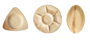 Assiettes en feuille de palmier