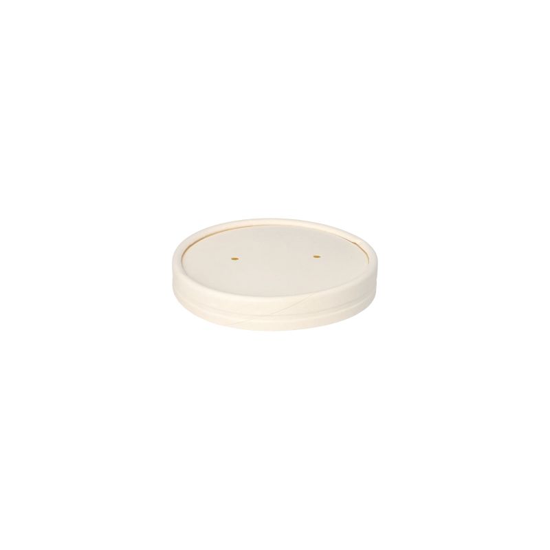 Deckel für Suppenbecher "To Go", Pappe rund Ø 9,9 cm weiss - Bild 1 Deckel für Suppenbecher "To Go", Pappe rund Ø 9,9 cm weiss - Bild 1
