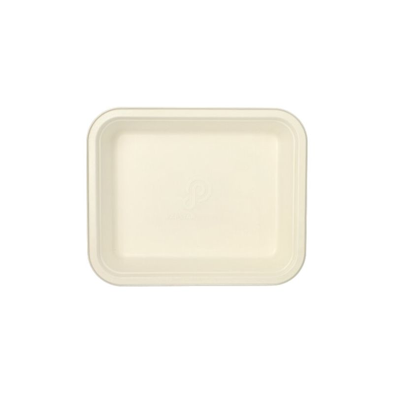 Gastronorm-Behälter GN 1/2 Zuckerrohr, PLA beschichtet eckig 4 l 6,5 cm x 32,5 cm x 26,5 cm weiss - Bild 1