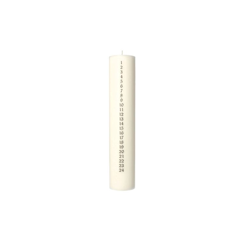 Kalenderkerze Ø 50 mm · 250 mm weiss - Bild 1 Kalenderkerze Ø 50 mm · 250 mm weiss - Bild 1