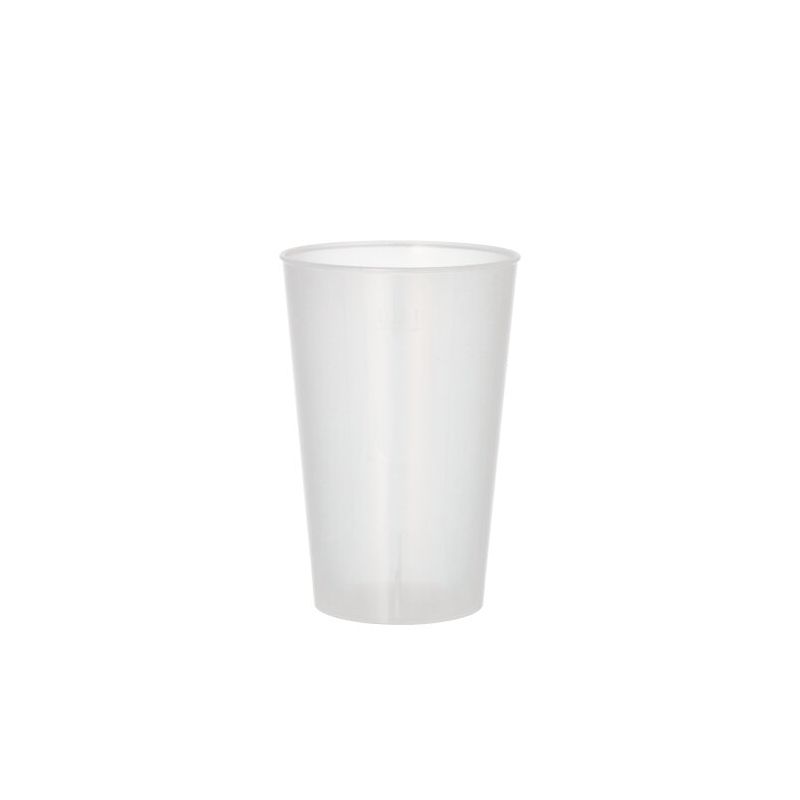 Mehrweg-Trinkbecher PP 0,3 l Ø 8 cm · 11,7 cm transluzent, extra stabil - Bild 1