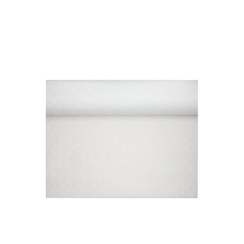 Papiertischdecke weiss mit Damastprägung 100 x 1,2 m - Bild 1 Papiertischdecke weiss mit Damastprägung 100 x 1,2 m - Bild 1