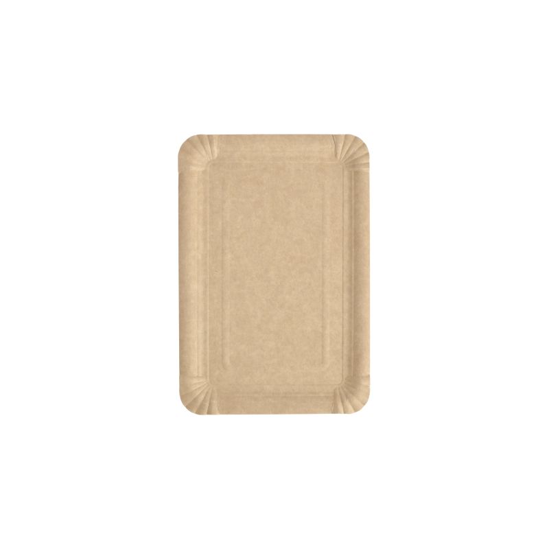 Pappteller eckig "pure" 16,5 x 23 cm braun - Bild 1 Pappteller eckig "pure" 16,5 x 23 cm braun - Bild 1
