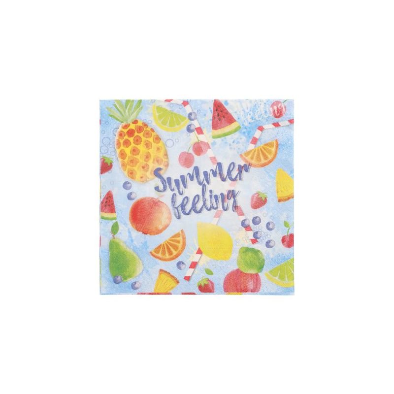 Servietten, 3-lagig 1/4-Falz 33 x 33 cm "Summerfeelings" - Bild 1 Servietten, 3-lagig 1/4-Falz 33 x 33 cm "Summerfeelings" - Bild 1