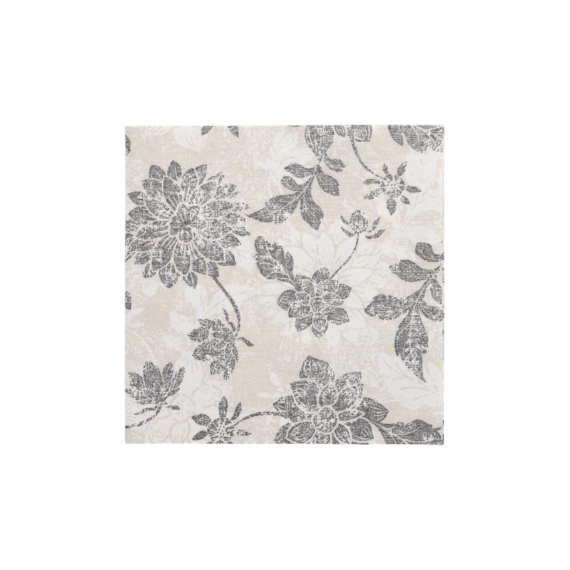 Servietten "ROYAL Collection" 1/4-Falz 40 x 40 cm anthrazit "Flowers" - Bild 1 Servietten "ROYAL Collection" 1/4-Falz 40 x 40 cm anthrazit "Flowers" - Bild 1