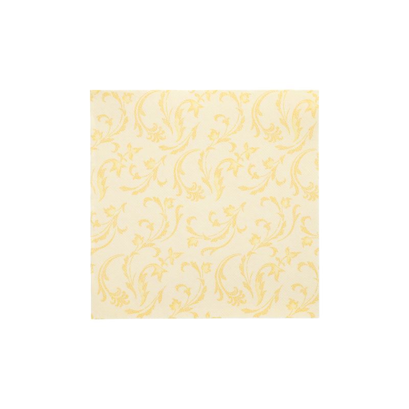 Servietten, gelb "ROYAL Collection" 1/4-Falz 40 x 40 cm "Damascato" - Bild 1