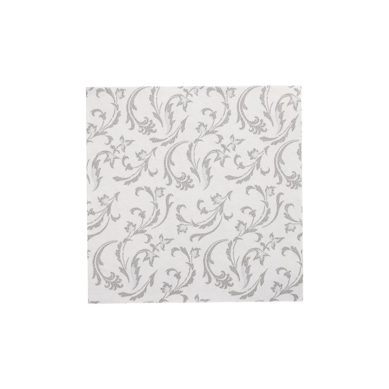Servietten, grau "ROYAL Collection" 1/4-Falz 40 x 40 cm "Damascato" - Bild 1