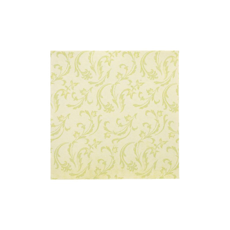 Servietten, limonengrün "ROYAL Collection" 1/4-Falz 40 x 40 cm "Damascato" - Bild 1
