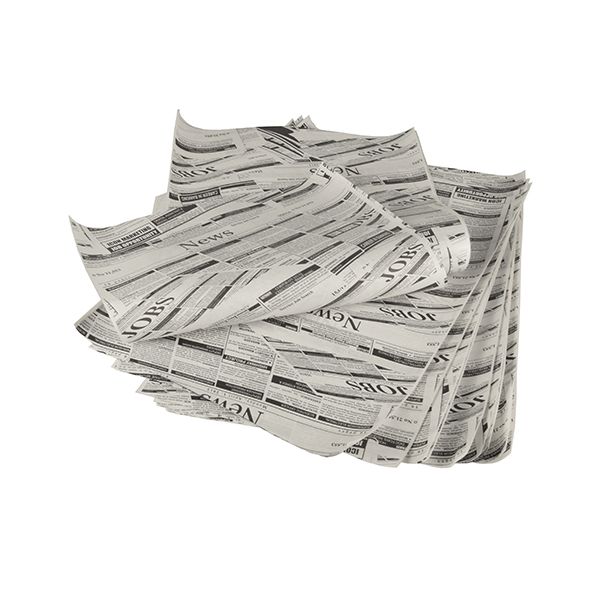 Einschlagpapiere, Pergamentersatz 35 x 25 cm "Newsprint" fettdicht - Bild 1