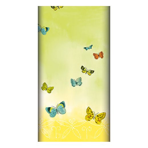 Nappe, aspect textile, Airlaid 120 cm x 180 cm "Papillons" 1