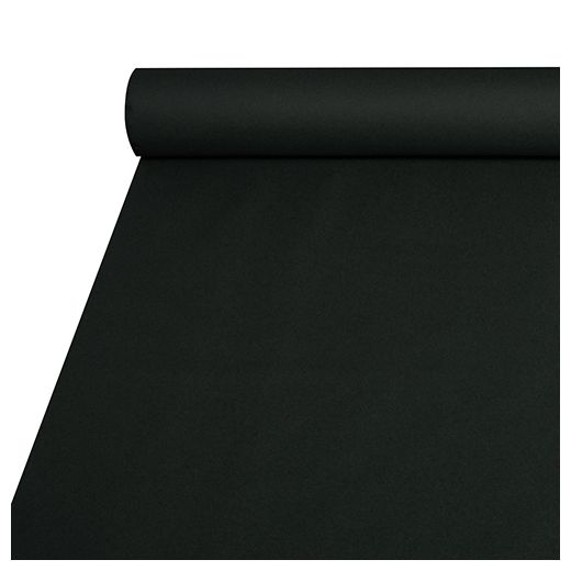 Nappe, aspect tissu, Airlaid 20 m x 1,2 m noir 1