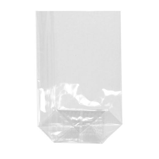 Grand sachet transparent avec fond en carton, convient au contact