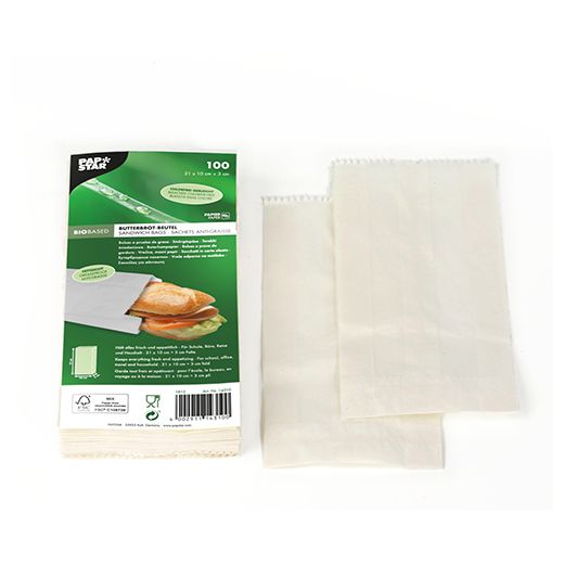 Sacs à sandwichs, sulfurisé 21 cm x 10 cm x 3 cm blanc , sulfurisé 1