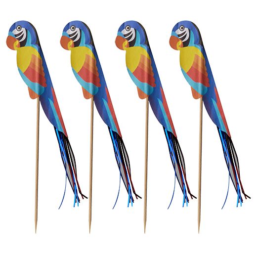 Piques décoratives 18 cm "Parrot" 1