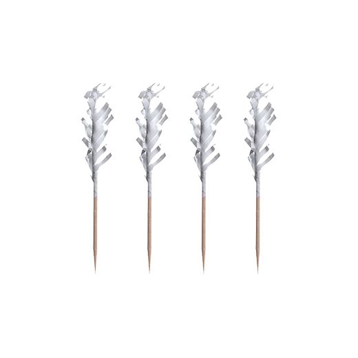 Piques décoratives 6,8 cm blanc "Frills" 1