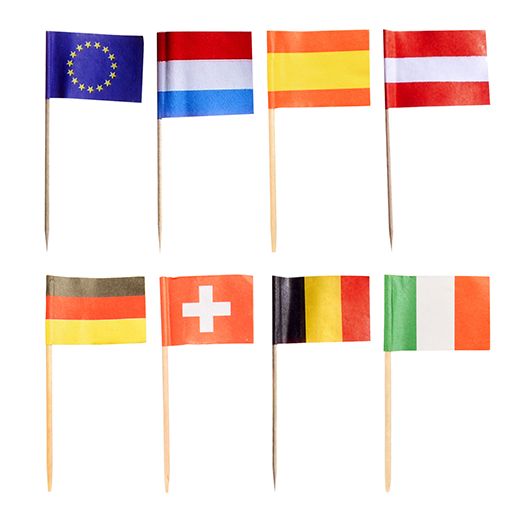Piques décoratives 8 cm "Nations" 1