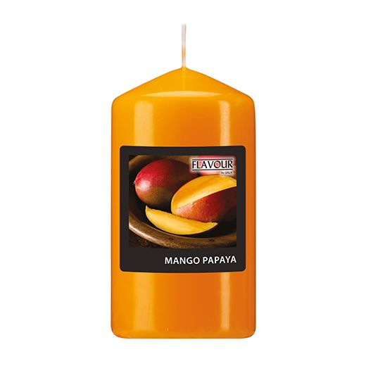 "Flavour by GALA" Bougie cylindrique parfumée Ø 58 mm · 110 mm abricot - Mango-Papaya 1