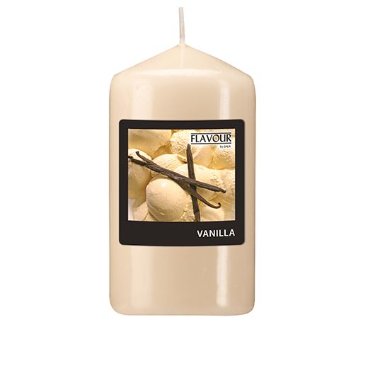 "Flavour by GALA" Bougie cylindrique parfumée Ø 58 mm · 110 mm crème - Vanille 1