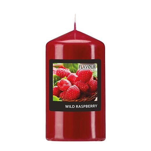"Flavour by GALA" Bougie cylindrique parfumée Ø 58 mm · 110 mm lie de vin - Wild Raspberry 1