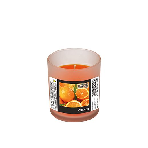 "Flavour by GALA" Bougie parfumée en verre Ø 70 mm · 77 mm orange - orange "Indro" 1