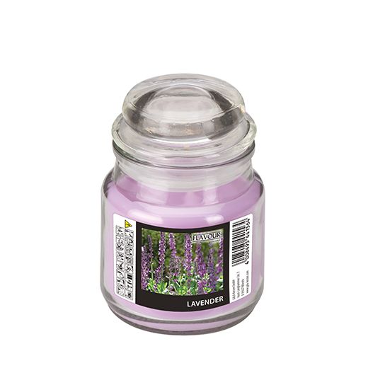 "Flavour by GALA" Flacon en verre  avec bougie Ø 63 mm · 85 mm violet - lavande 1