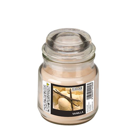 "Flavour by GALA" Flacon en verre  avec bougie Ø 63 mm · 85 mm crème - Vanille 1