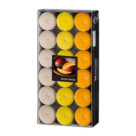 "Flavour by GALA" Lumière parfumée Ø 38 mm · 17 mm abricot - Mangue-Papaye "Ton sur ton" 1