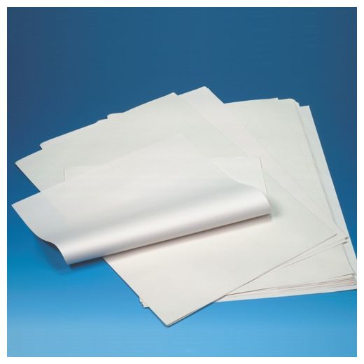 Papier d'emballage en cellulose 50 cm x 37,5 cm blanc 1/4 feuilles 1
