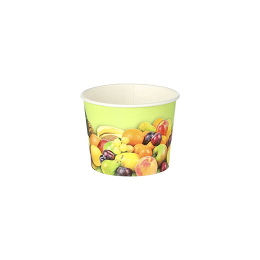 Pots à glace, en carton rond 100 ml Ø 7 cm · 5,3 cm "Fruits" 1