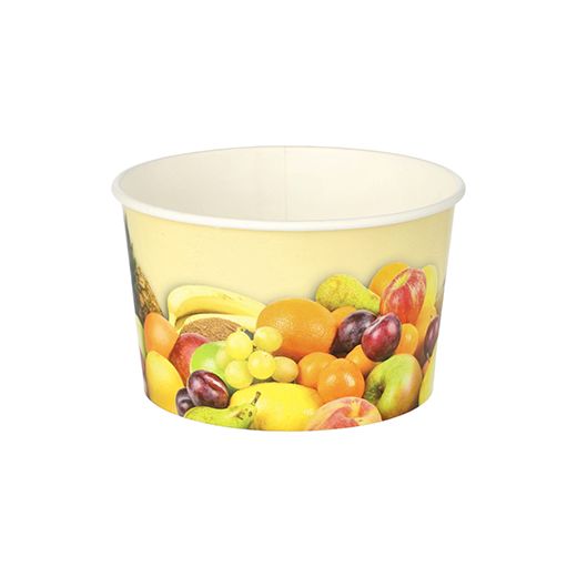Pots à glace, en carton rond 250 ml Ø 10 cm · 6 cm "Fruits" 1