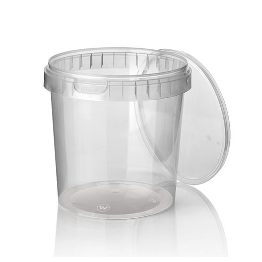 Pots alimentaires, PP 770 ml Ø 11,8 cm · 11,3 cm transparent à fermeture originale 1