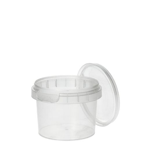 Pots alimentaires, PP rond 120 ml Ø 6,9 cm · 5,1 cm transparent à fermeture originale 1