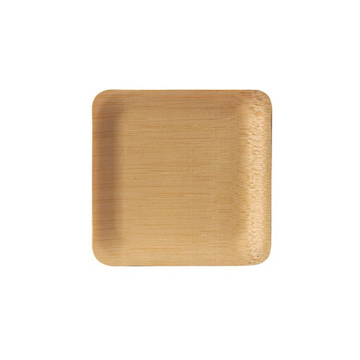 Assiettes "Fingerfood", bambou "pure" rectangulaire 1,5 cm x 8,5 cm x 8,5 cm 1