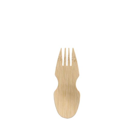 Fingerfood - Cuillère et Fourchette, bambou "pure" 8,5 cm 1