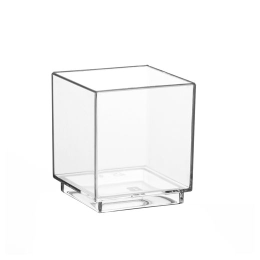 Mise en bouche - verrine PS rectangulaire 55 ml 4,7 cm x 4,2 cm x 4,2 cm transparent 1