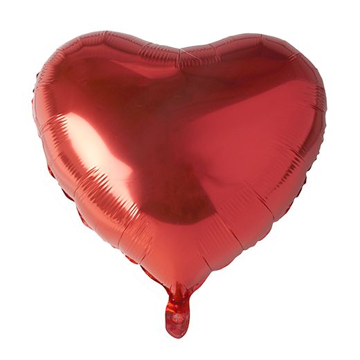 Ballon aluminium Ø 45 cm rouge "cœur" grande 1