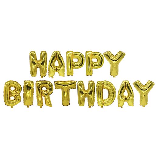 Ballons aluminium or "Happy Birthday" 1