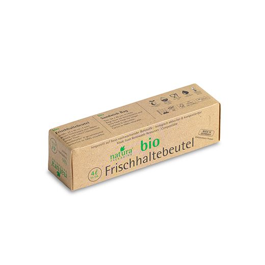 "Naturapackaging" Frischhaltebeutel Mater-Bi 4 l 24 cm x 40 cm en boîte 1