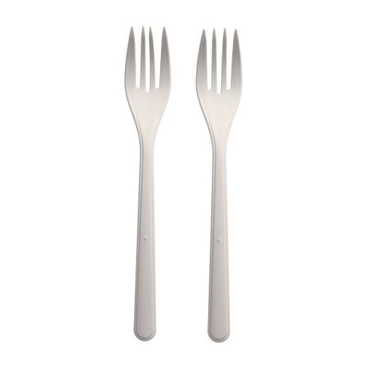 Fourchettes réutilisables, PP 18,5 cm, blanc, très résistant 1