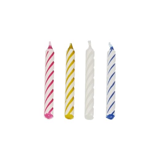 Bougies d'anniversaire 6 cm couleurs assorties 1