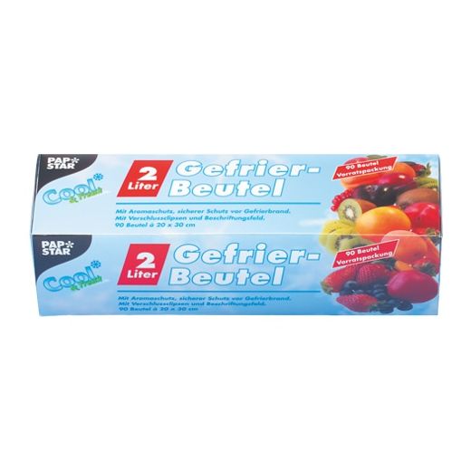 Sacs de congélation, LLDPE 2 l 30 cm x 20 cm transparent en boîte 1