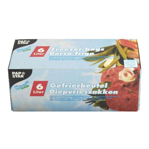 Sacs de congélation, LLDPE 6 l 46 cm x 30 cm transparent en boîte 1