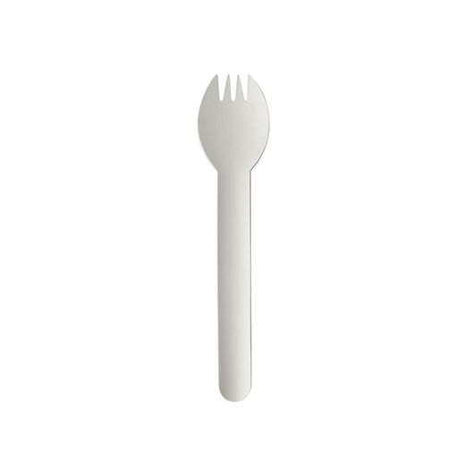 "2 en 1" fourchette et cuillère, papier "pure" 16 cm blanc 1