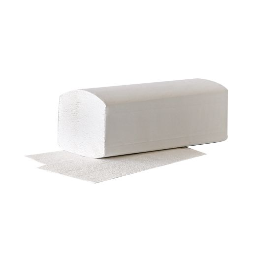 Papier essuie-mains pliage en V 23 cm x 25 cm blanc "Eco" 2 plis (20x160) 1