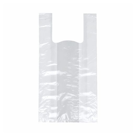 Sacs bretelle en H.D.P.E. 55 cm x 22 cm x 15 cm blanc moyen 1