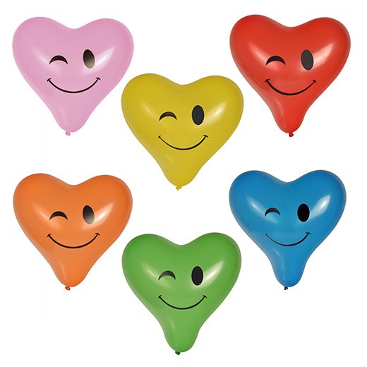 Ballons Ø 28 cm couleurs assorties "Heart - Blinky" grande 1
