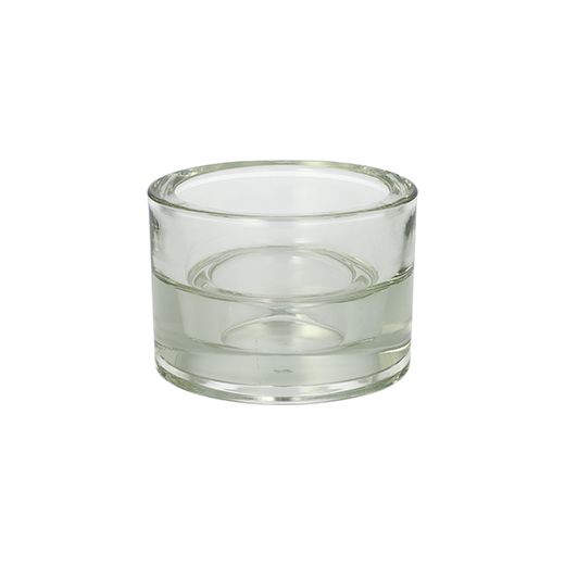 Bougeoir Verre Ø 8,2 cm · 5,7 cm transparent "2 en 1" pour chauffes-plats et bougies maxi 1