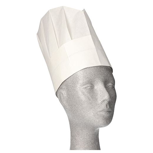 "WORK-INN/-PS" Toque de cuisinier, crépon 23 cm x 27,7 cm blanc "Provence" dimension réglable 1