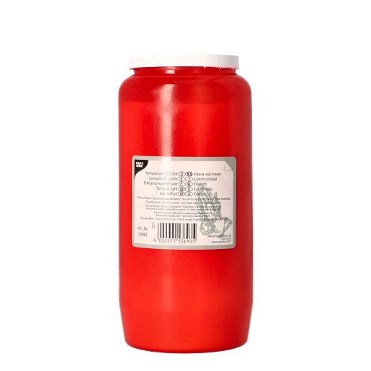 Bougie cimetière T6 Ø 6,8 cm · 14,2 cm enveloppe rouge 1